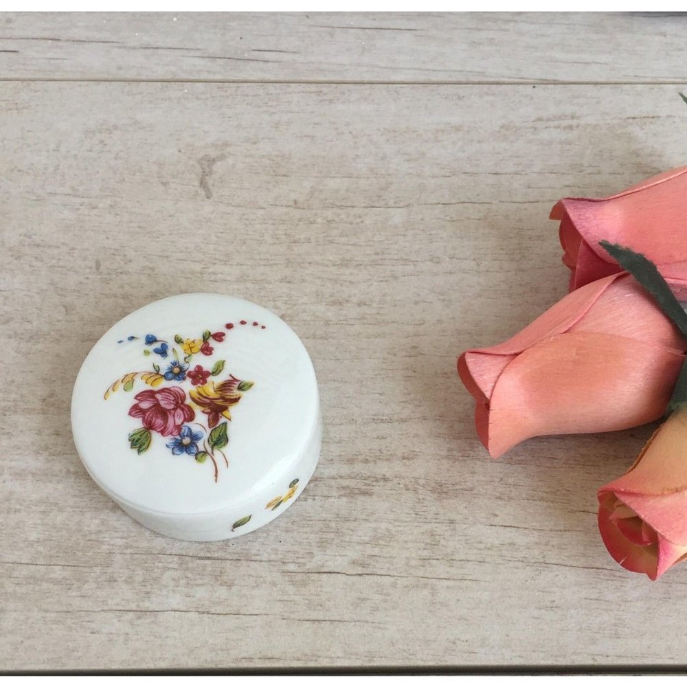 Ring Box Vintage Limoges, Tiny Trinket Box, Atoria